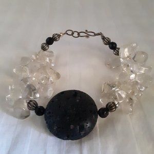 Lava Rock Crystal Bracelet